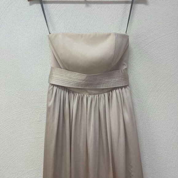 White by Vera Wang Womens Strapless Dress in Champagne Cream Size 0 *Flaw* - Picture 3 of 12